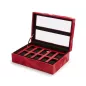 493572 Memento Mori 10pc Watch Box WOLF Red