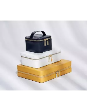 766517 Maria Zip Jewelry Cube - Navy WOLF