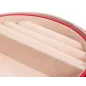 280514 Heritage Oval Jewelry Box - Red Saffiano Wolf