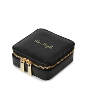 886002 Square Zip Jewelry Case - Black Wolf