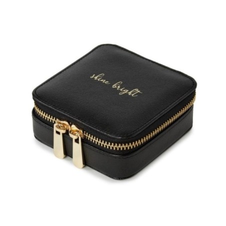 886002 Square Zip Jewelry Case - Black Wolf