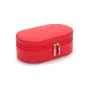 280614 Heritage Oval Zip Case - Red Saffiano Wolf