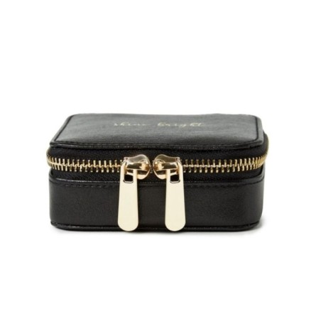 886002 Square Zip Jewelry Case - Black Wolf