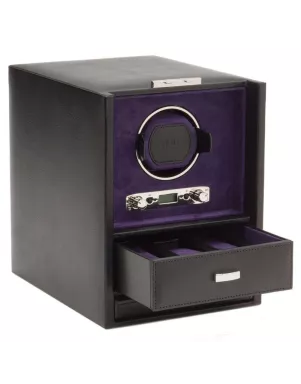 460628 Blake Single Watch Winder with Storage WOLF Black/Purple