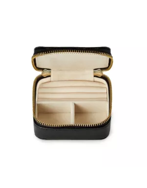 886002 Square Zip Jewelry Case - Black Wolf