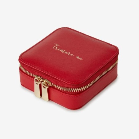 886072 Square Zip Jewelry Case - Red Wolf
