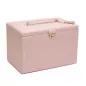 329515 Caroline Extra Large Jewelry Case WOLF Rose Quartz
