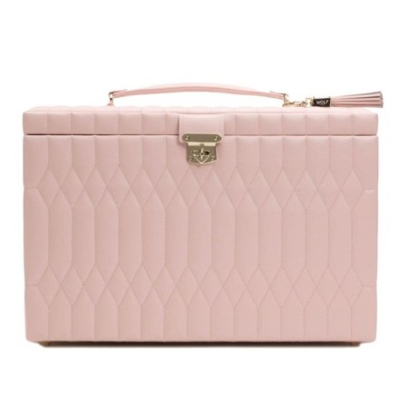329515 Caroline Extra Large Jewelry Case WOLF Rose Quartz