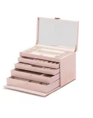 329515 Caroline Extra Large Jewelry Case WOLF Rose Quartz