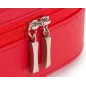 280614 Heritage Oval Zip Case - Red Saffiano Wolf