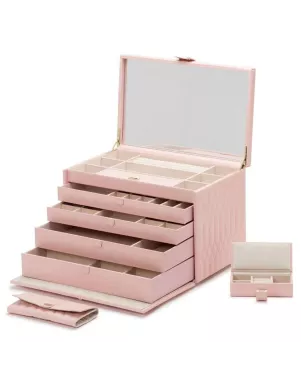 329515 Caroline Extra Large Jewelry Case WOLF Rose Quartz