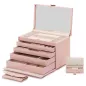 329515 Caroline Extra Large Jewelry Case WOLF Rose Quartz