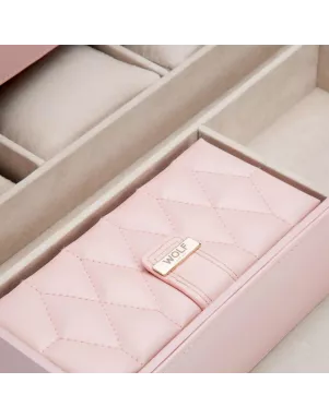 329515 Caroline Extra Large Jewelry Case WOLF Rose Quartz