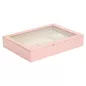 392415 Sophia Jewelry Box with window WOLF Rose Quartz