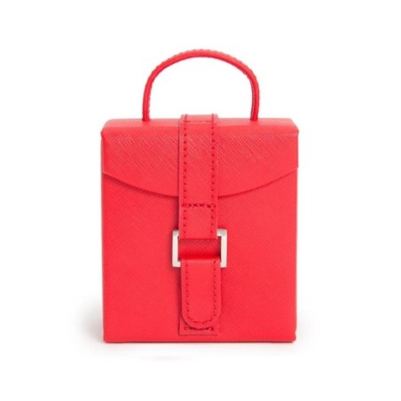 281214 Heritage Fold-out Jewelry Box - Red Saffiano Wolf