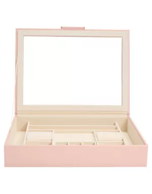 392415 Sophia Jewelry Box with window WOLF Rose Quartz