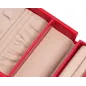 281214 Heritage Fold-out Jewelry Box - Red Saffiano Wolf