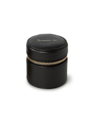 886202 Round Mini Zip Case - Black Wolf