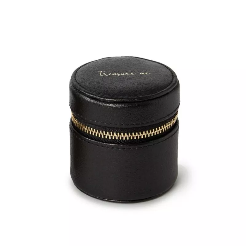 886202 Round Mini Zip Case - Black Wolf