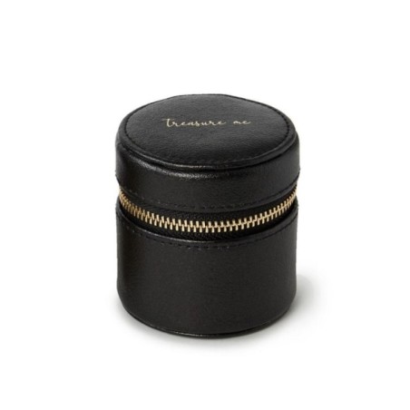 886202 Round Mini Zip Case - Black Wolf