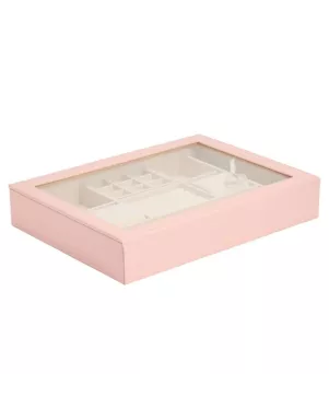 392415 Sophia Jewelry Box with window WOLF Rose Quartz