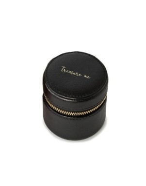 886202 Round Mini Zip Case - Black Wolf