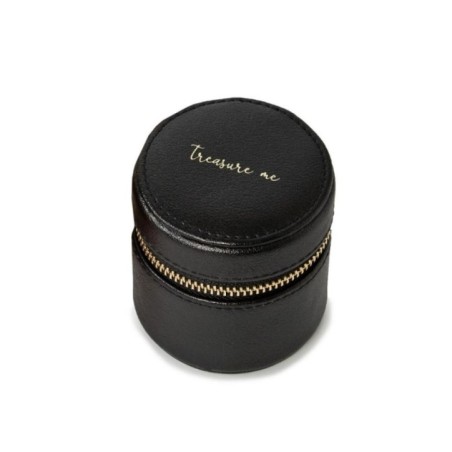 886202 Round Mini Zip Case - Black Wolf