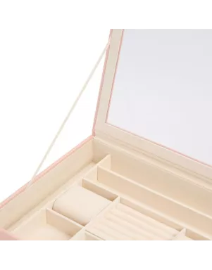 392415 Sophia Jewelry Box with window WOLF Rose Quartz
