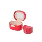 281414 Heritage Mini Oval Box - Red Saffiano Wolf