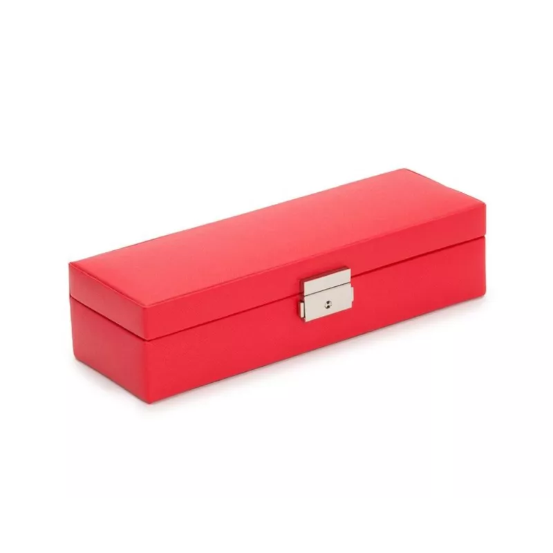 280314 Heritage Safe Deposit Box - Red Saffiano Wolf