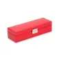 280314 Heritage Safe Deposit Box - Red Saffiano Wolf