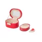 281414 Heritage Mini Oval Box - Red Saffiano Wolf