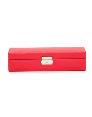 280314 Heritage Safe Deposit Box - Red Saffiano Wolf