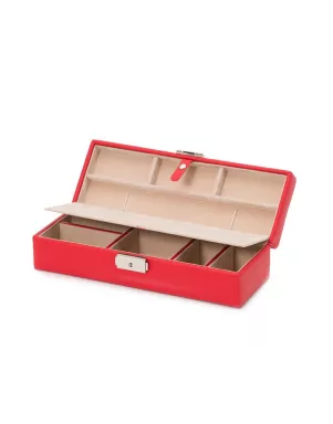 280314 Heritage Safe Deposit Box - Red Saffiano Wolf