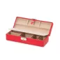 280314 Heritage Safe Deposit Box - Red Saffiano Wolf