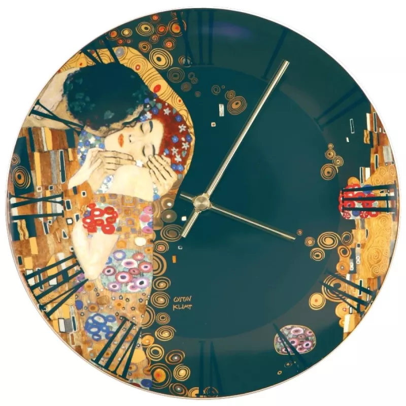 GOE-67069021 The Kiss - Artis Orbis Gustav Klimt Wall clock 31 cm Goebel