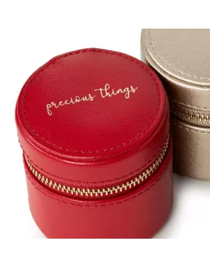 886272 Round Mini Zip Case - Red Wolf