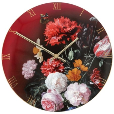 GOE-67069031 Wall clock 31 cm Jan Davidsz de Heem - Flowers in Vase - Artis Orbis Goebel