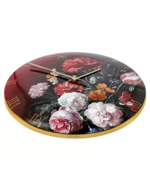 GOE-67069031 Wall clock 31 cm Jan Davidsz de Heem - Flowers in Vase - Artis Orbis Goebel