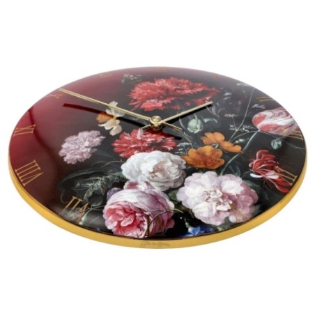 GOE-67069031 Wall clock 31 cm Jan Davidsz de Heem - Flowers in Vase - Artis Orbis Goebel