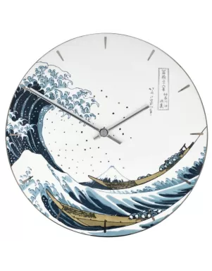 GOE-67069051 Wall clock 31 cm Katsushika Hokusai - Great Wave - Artis Orbis Goebel