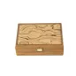 BO.VE30A Manopoulos Walnut Wooden Box with natural Italian Olive Burl top 24x17x8cm