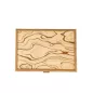 BO.VE30A Manopoulos Walnut Wooden Box with natural Italian Olive Burl top 24x17x8cm