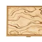 BO.VE30A Manopoulos Walnut Wooden Box with natural Italian Olive Burl top 24x17x8cm