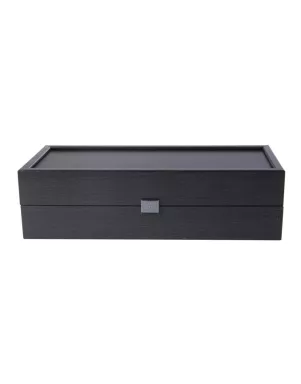 BW.XL10 Manopoulos Black Wine Box 35x14x10 cm (inner 33x12x8cm)