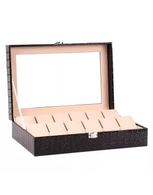 Шкатулка для зберігання годинників Craft 12PU.CROC.BL