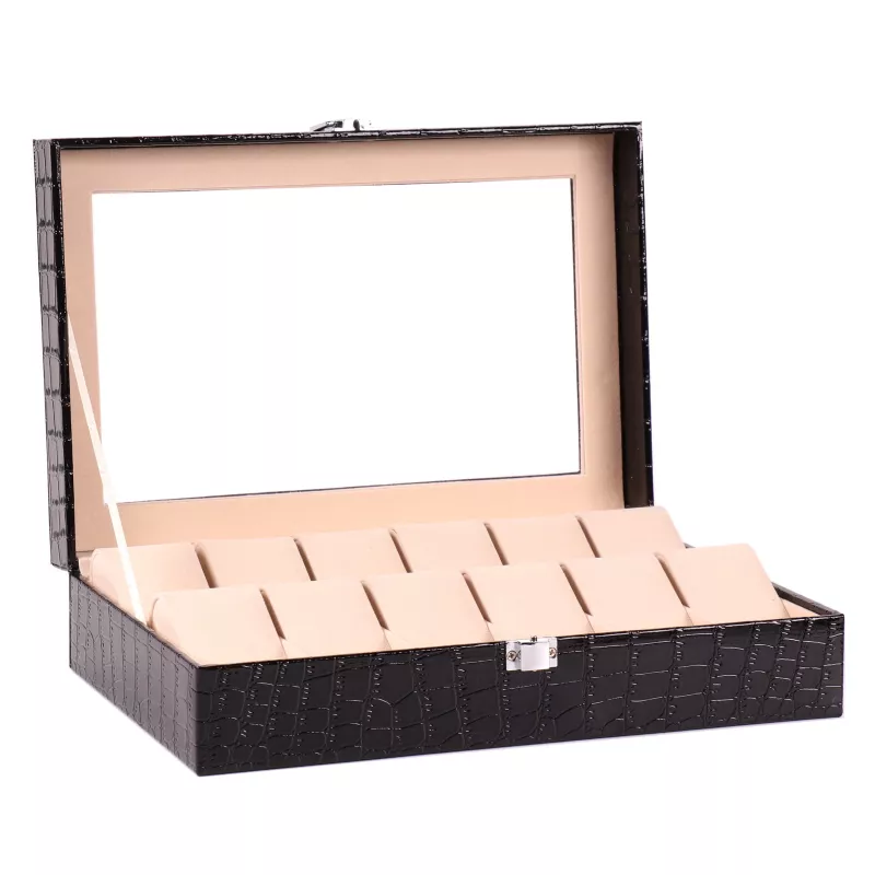 Шкатулка для зберігання годинників Craft 12PU.CROC.BL