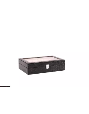 Шкатулка для зберігання годинників Craft 12PU.CROC.BL