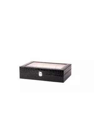 Шкатулка для зберігання годинників Craft 12PU.CROC.BL