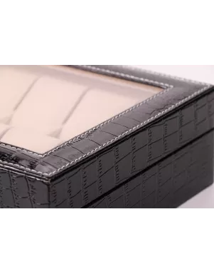 Шкатулка для зберігання годинників Craft 12PU.CROC.BL